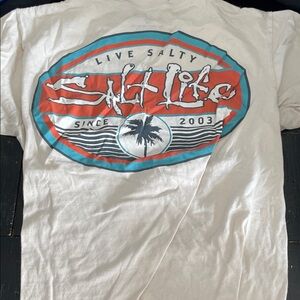 Salt Life Tan Tee with Vibrant Logo